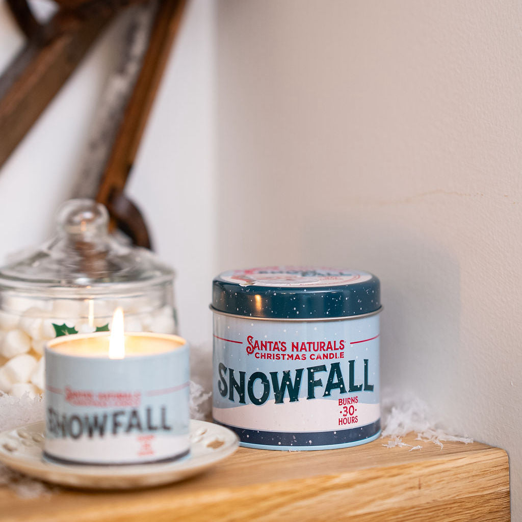 Snow Fall Christmas Candle