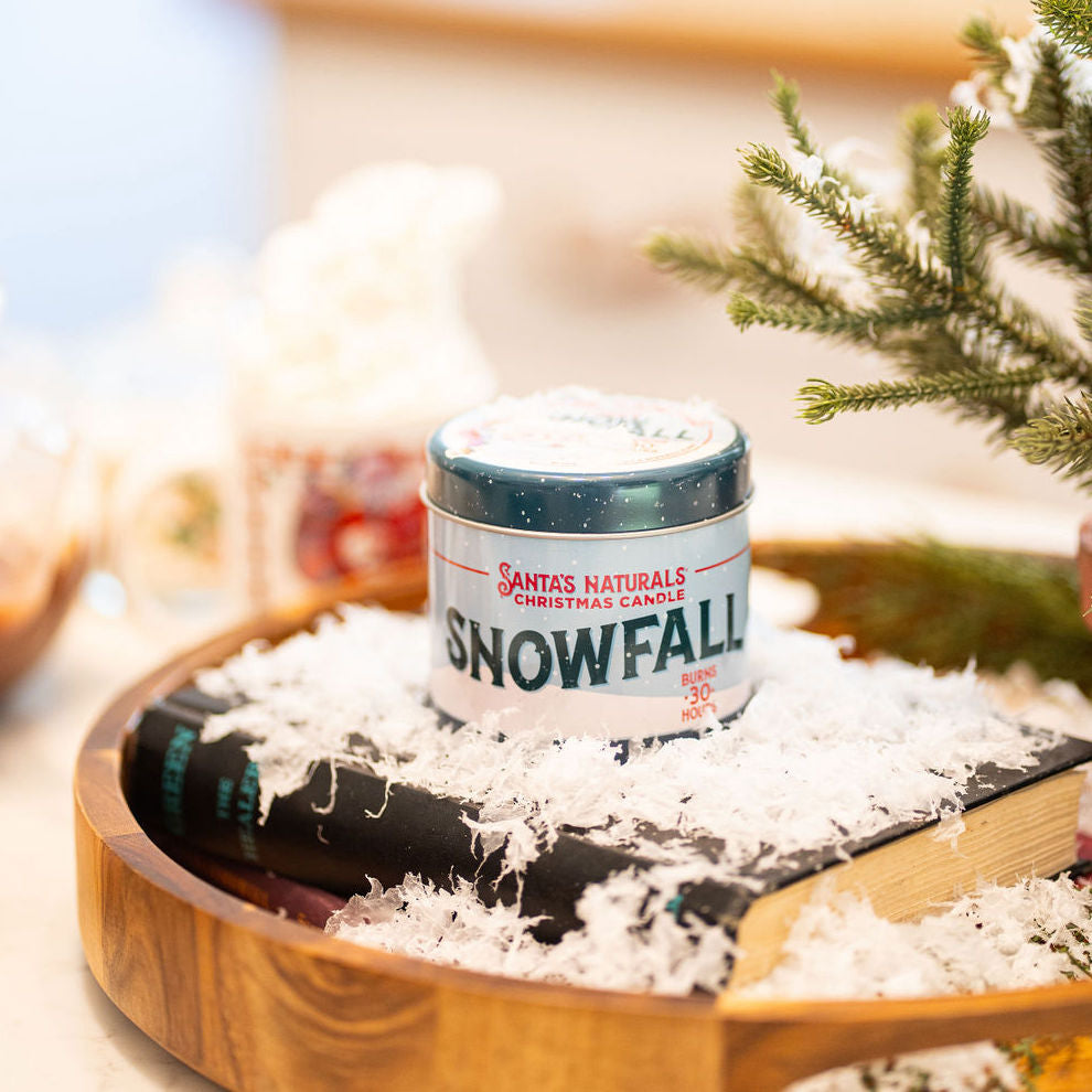 Snow Fall Christmas Candle