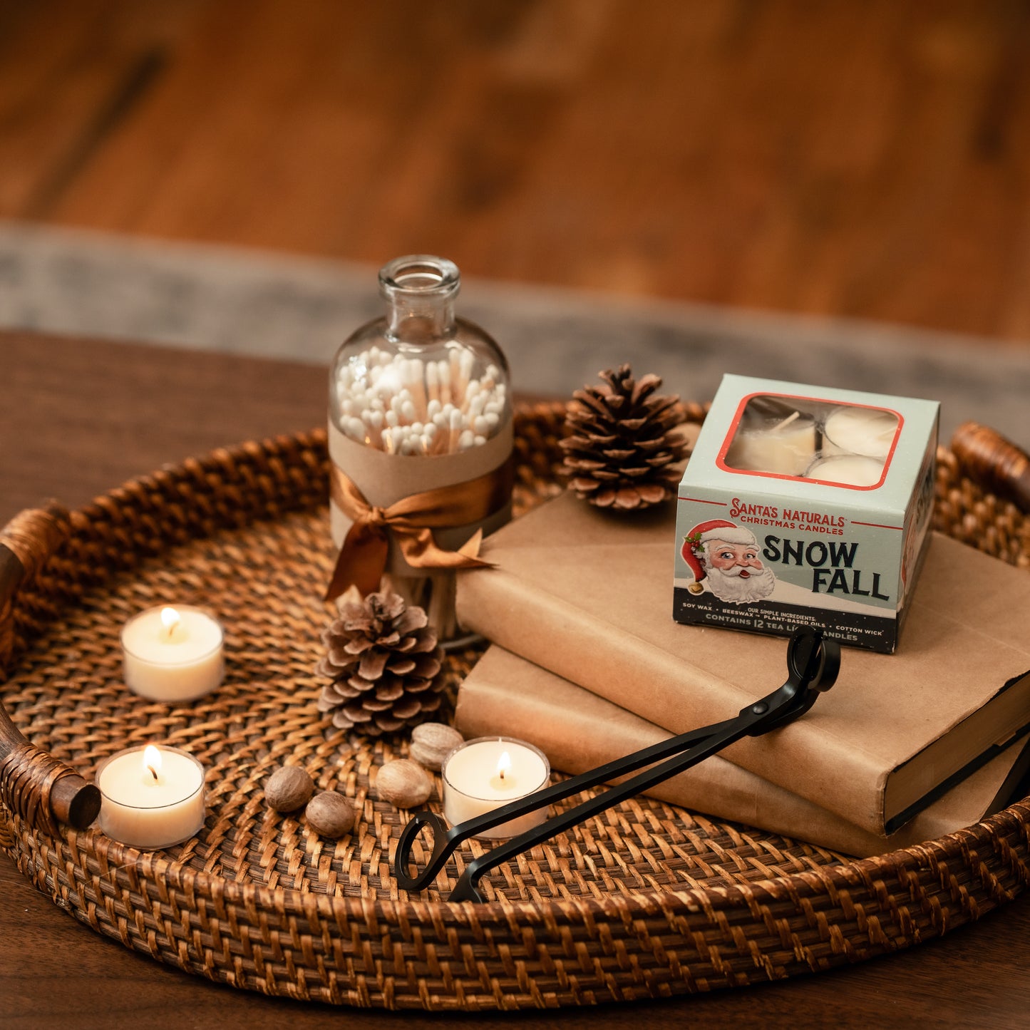 Snow Fall Tea Light Candles