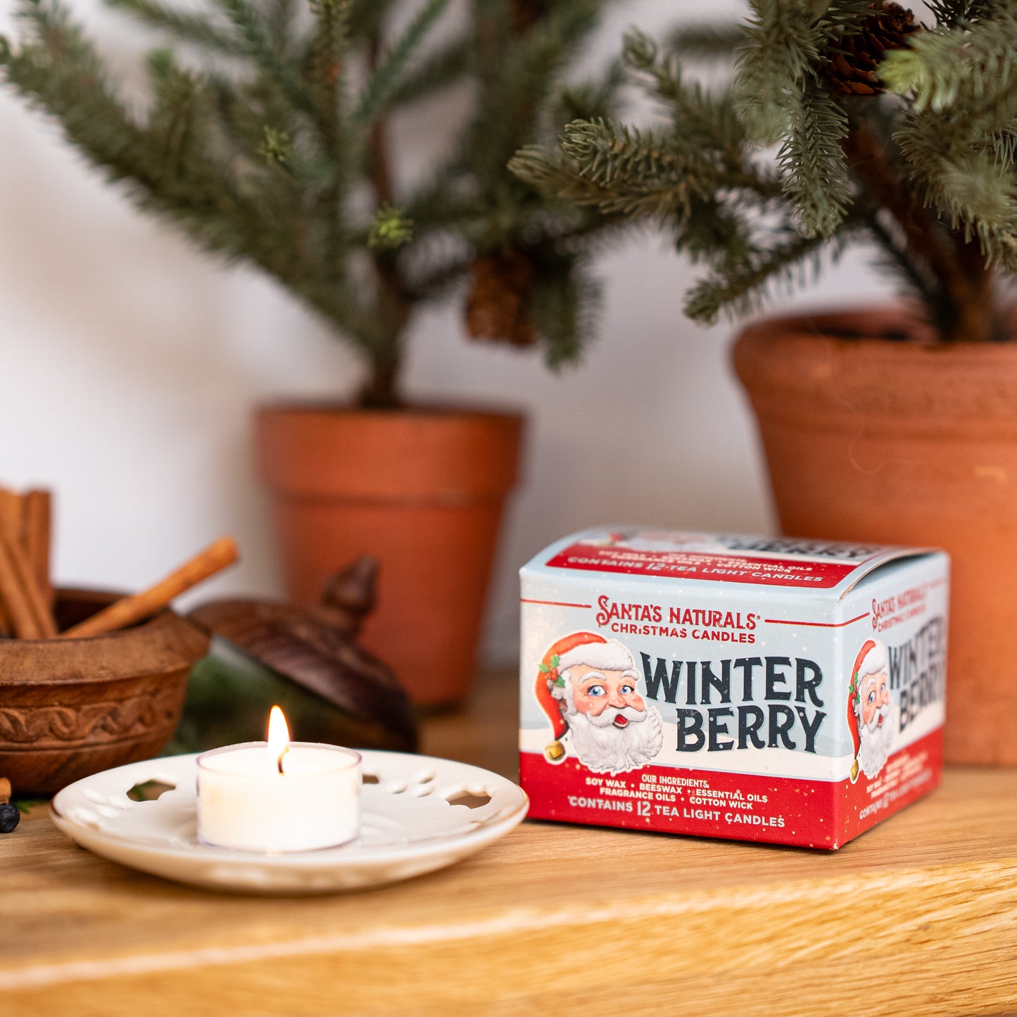 Winter Berry Tea Light Candles