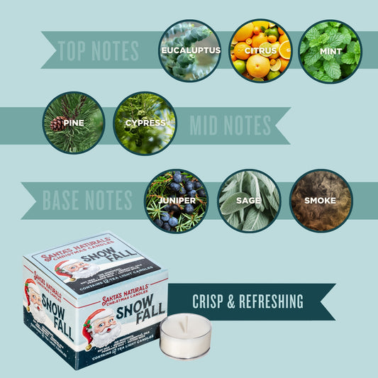 Snow Fall Tea Light Candles