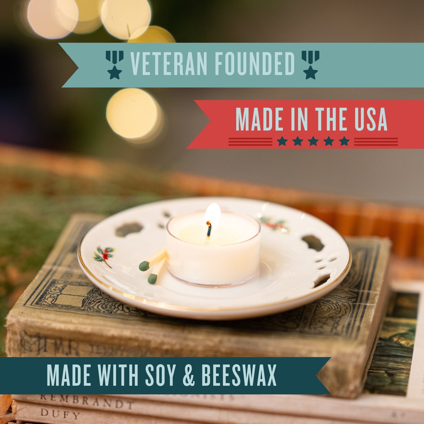 Winter Berry Tea Light Candles
