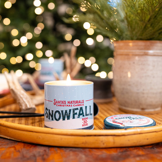 Snow Fall Christmas Candle